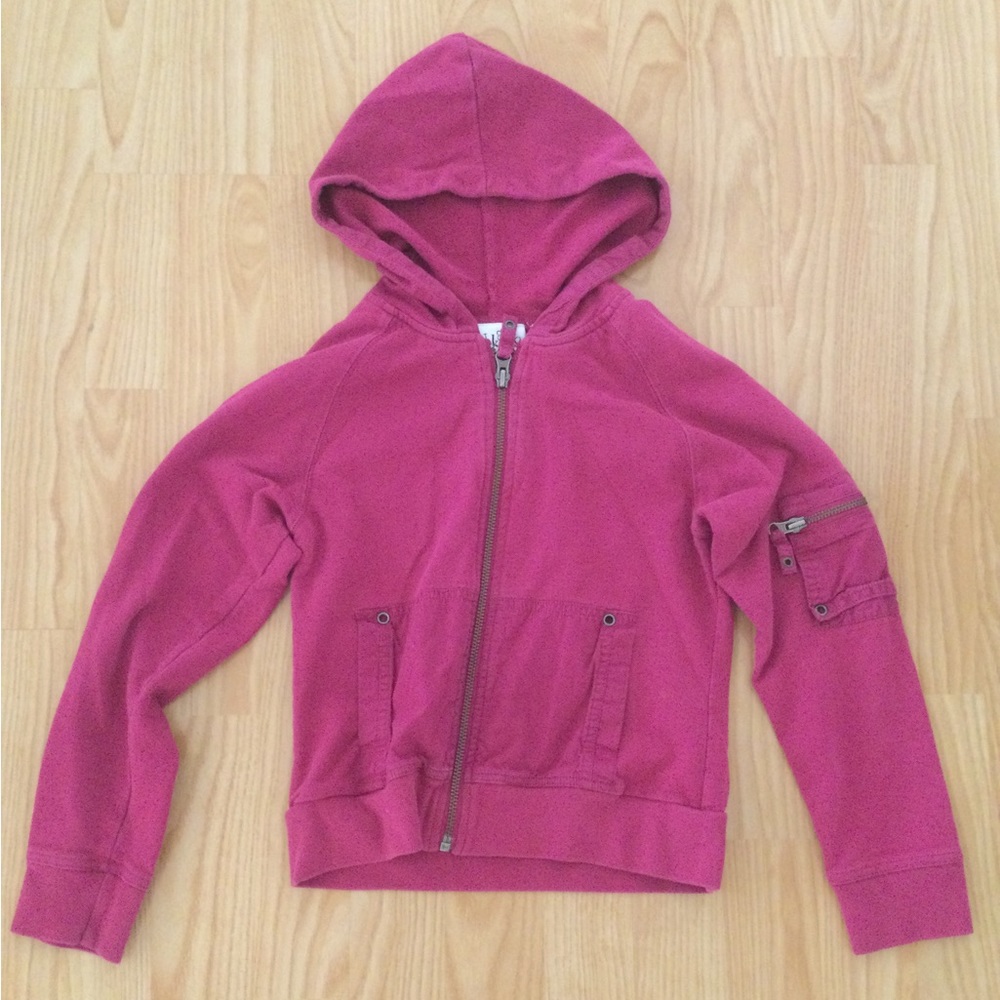 NKids Small (7/8 Girls Pink Hooded Jacket